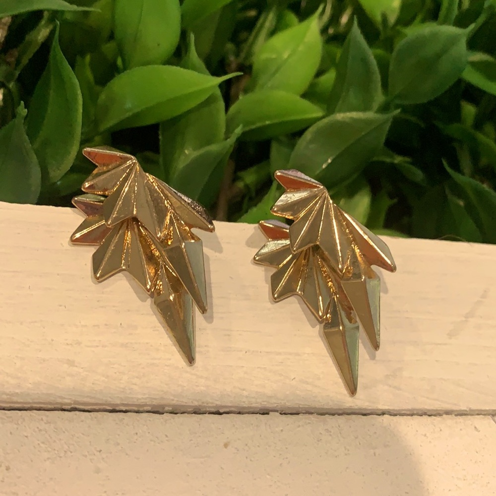 Gold Cosmic Blast Earrings / Cuff